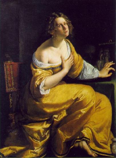 GENTILESCHI, Artemisia Mary Magdalen df France oil painting art